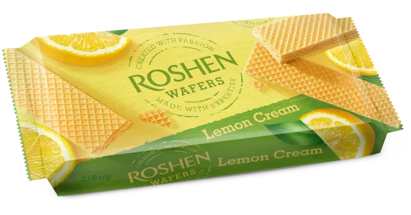 Roshen vahvlid sidrunimaitselise kreemiga 216g