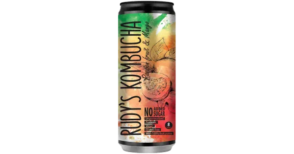 Rudy's Kombucha mango & passion fruit 330ml