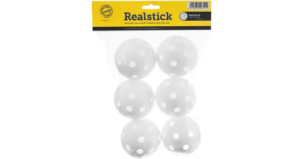Saalihokipallid 6 tk, valge