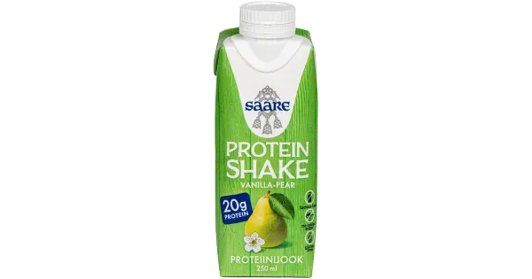 Saare vanilli- ja pirnimaitseline proteiinijook magusainetega, 250 ml