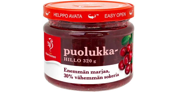 Saarioinen, vähendatud suhkrusisaldusega pohlamoos, 320 g