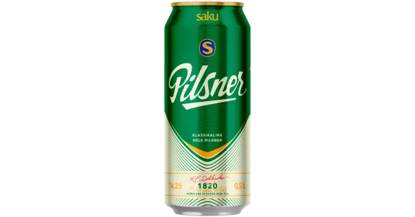 Saku Pilsner õlu 4,2%vol 500 ml