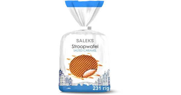 Saleks vahvel stroopwafel soolakaramelli 231g