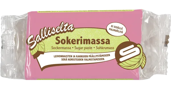 Sallinen suhkrumass, roosa, 250g