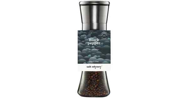 Salt Odyssey must pipar veskis 80 g