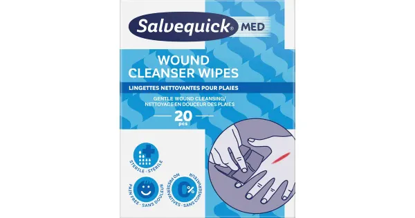 Salvequick puhastuslapid haavale 20tk
