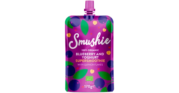 Salvest Smushie mustikapüree jogurti ja kinoahelvestega, 170g