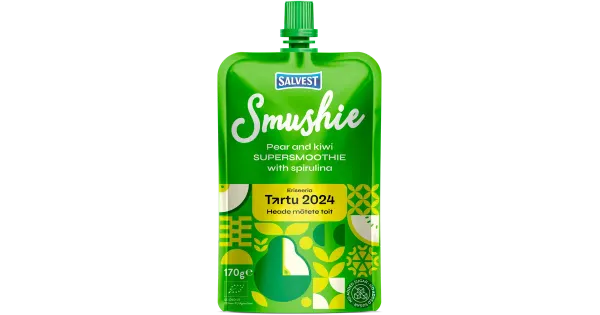 Salvest Smushie pirni-kiivivpüree spirulinaga, 170g
