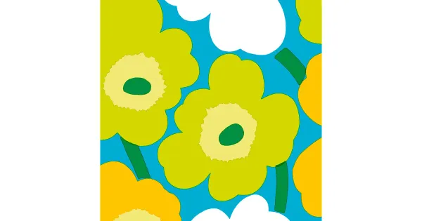 Salvrätik Marimekko Unikko sinine roheline 24cm