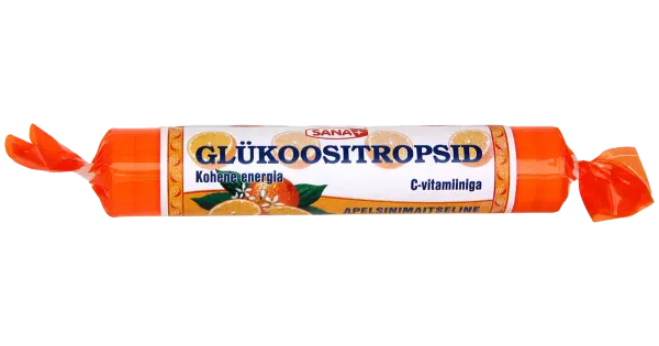 Sana glükoositropsid C-vit. Apelsini 39g