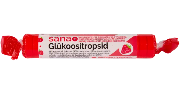 Sana glükoositropsid C-vit. Maasika 39g