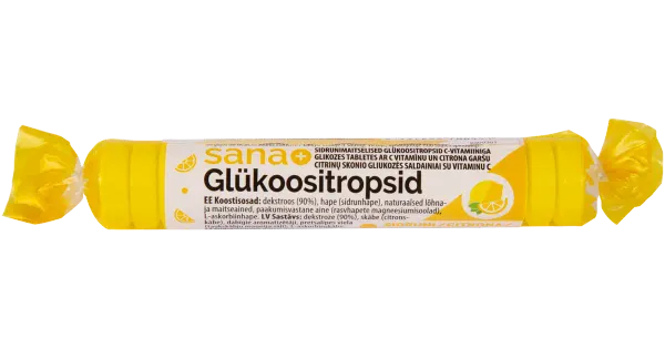 Sana glükoositropsid C-vitamiiniga Sidruni 39g