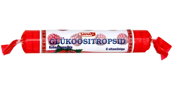 Sana glükoositropsid C-vitamiiniga Vaarika 39g