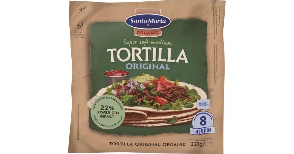 Santa Maria Tortilla Organic Original Medium, 320 g