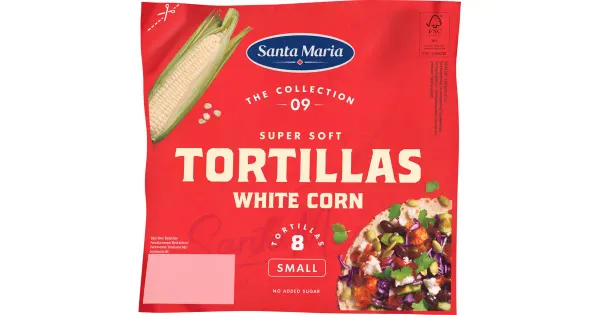 Santa Maria valge maisi tortillad, 8 tk, 208 g