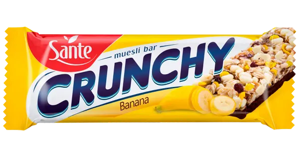 Sante CRUNCHY banaani-müslibatoon šokolaadiga 40g