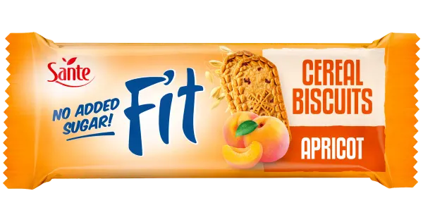 Sante Fit teravilja-aprikoosiküpsised, ilma lisatud suhkruta 50g