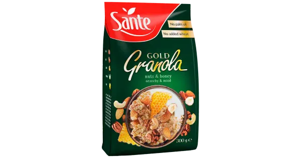 Sante gold granola röstitud müsli pähklite ja meega 300 g