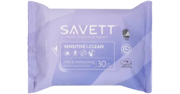 Savett niisked salvrätikud Sensitive 30tk
