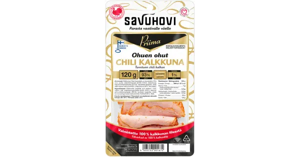Savuhovi õhuke tšilliga kalkunisink 120g