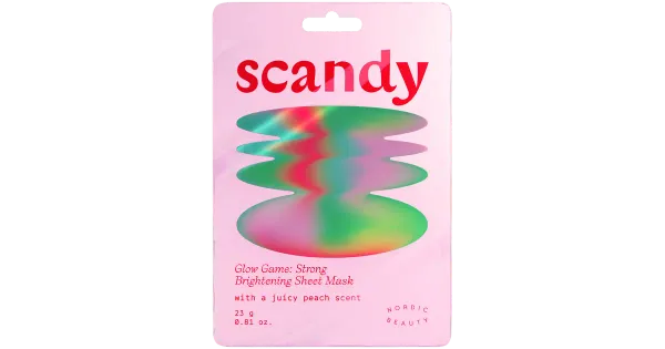 Scandy kangasmask Glow Game: strong sära andev virsik