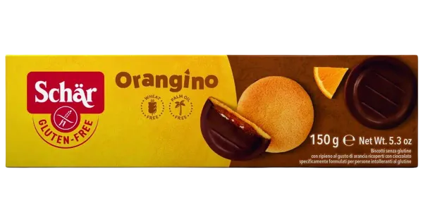 Schär apelsinitäidisega küpsised, gluteenivaba 150g