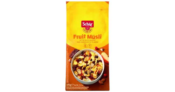 Schär puuviljamüsli gluteenivaba 375g