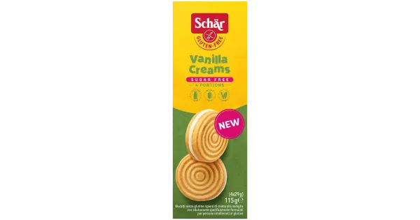 Schär vanilla creams gluteenivaba küpsis koore ja magusainega 115 g