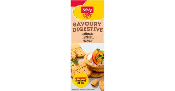 Schäri gluteenivabad soolased digestive küpsised, 160g