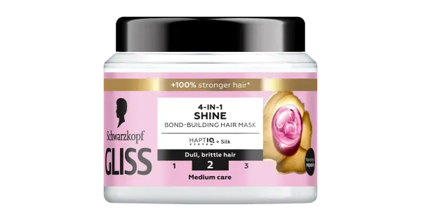 Schwarzkopf Gliss juuksemask 4-in-1 Shine 400ml