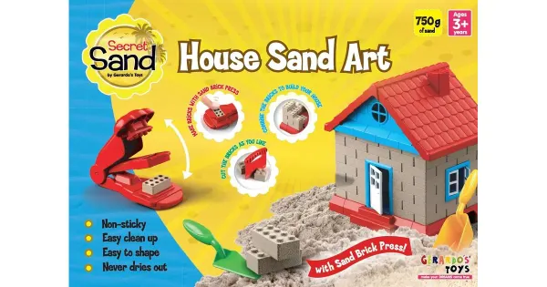 Secret Sand modelleerimisliiv Maja pressiga 9 osa 750g Gerardo's Toys