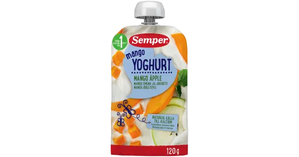Semper jogurt mango ja õuntega lastele 120 g, alates 12-elukuust