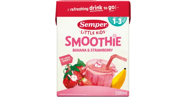 Semper smuuti banaani-maasika 200 ml, alates 12-elukuust