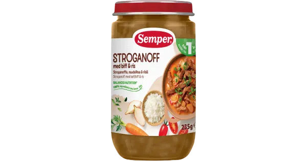 Semper strooganov riisiga 235 g, alates 1-eluaastast