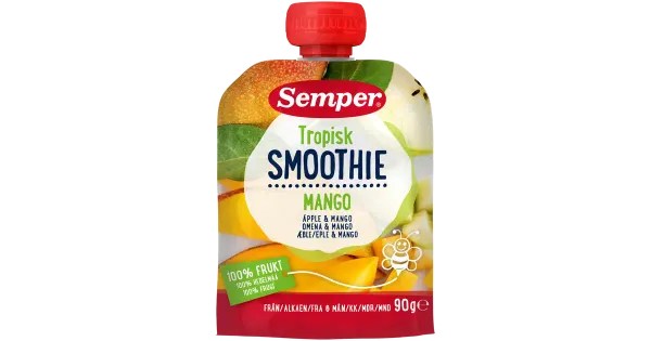 Semper Tropic smuuti õuna ja mangoga 90g, alates 6-elukuust