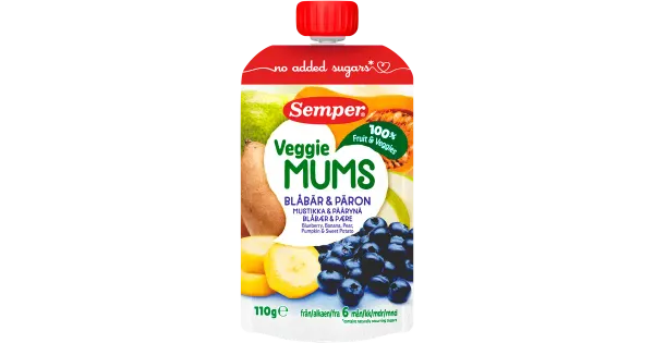 Semper Veg Mums mustika-marjapüree 6k 110g