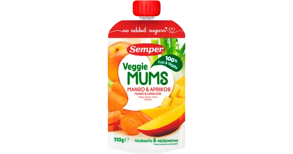 Semper Vegg Mums mango-marjapüree 6k 110g
