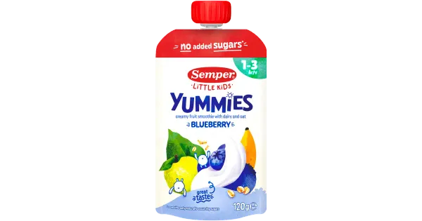 Semper Yummies smuuti mustika 120g 1-3a
