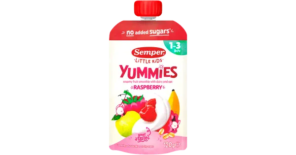 Semper Yummies smuuti vaarika 120g 1-3a