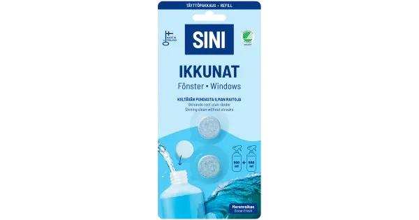 Sini tablettide täitepakk aknale 2tk