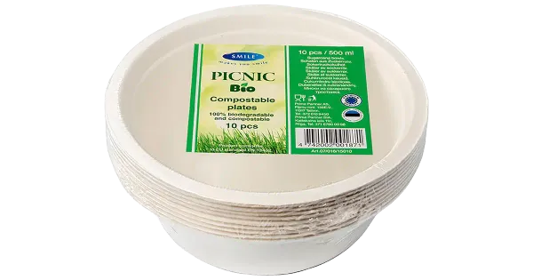 Smile kauss Picnic Bio 500ml valge 10tk suhkruroog