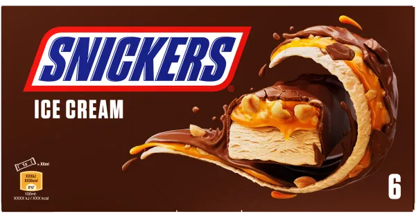Snickers Jäätisebatoonid 6-pakk 273,6 g
