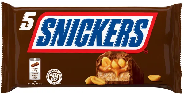 Snickers šokolaadibatoonid 5-pakk 250g (5x50g)