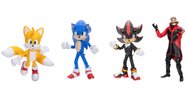 Sonic 3 movie - 5 figures - wave 1