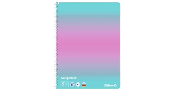 Spiraalkaustik, a4/80, ruuduline mint  rose, 70 gsm paber