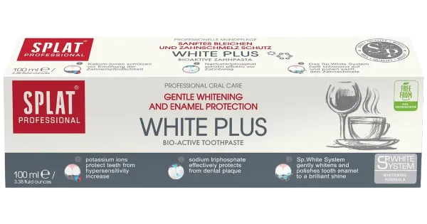 Splat hambapasta white plus 100ml