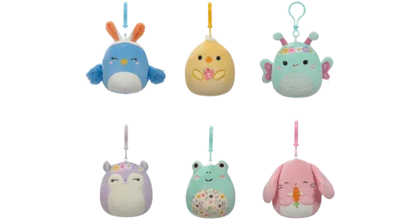 Squishmallows 9 cm spring squad clip on