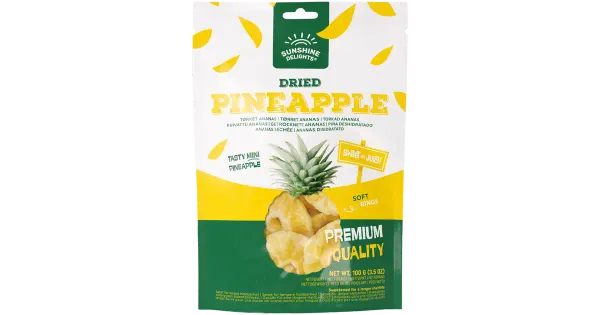 Sunshine Delights kuivatatud ananass 100g