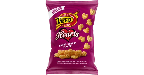 Taffel Hearts maitsestatud maisisüdamed 50g