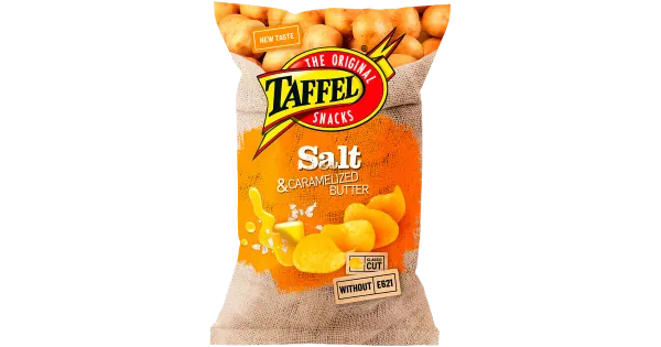 Taffel soola ja karamelliseeritud või maitselised siledad kartulilaastud 180g